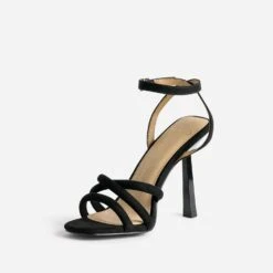 Sandale TEXTO Noire à Talon Fin -Boutique Caprice WWWERM 10386340093 2