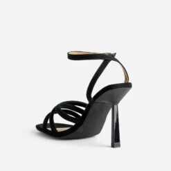 Sandale TEXTO Noire à Talon Fin -Boutique Caprice WWWERM 10386340093 3