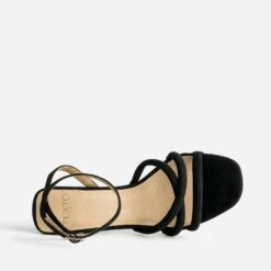 Sandale TEXTO Noire à Talon Fin -Boutique Caprice WWWERM 10386340093 4