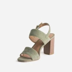 Sandale CAPRICE Kaki En Cuir Velours -Boutique Caprice WWWERM 10386340097 2