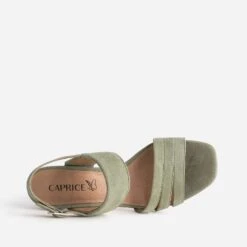 Sandale CAPRICE Kaki En Cuir Velours -Boutique Caprice WWWERM 10386340097 4