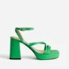 Sandale TEXTO Verte à Talon Flare -Boutique Caprice WWWERM 10386340100 0