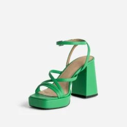 Sandale TEXTO Verte à Talon Flare -Boutique Caprice WWWERM 10386340100 2
