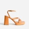 Sandale TEXTO Orange à Talon Flare -Boutique Caprice WWWERM 10386340101 0