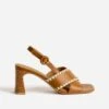 Sandale Camel En Cuir Avec Broderies 1 Sandale Camel En Cuir Avec Broderies -Boutique Caprice WWWERM 10386340108 0