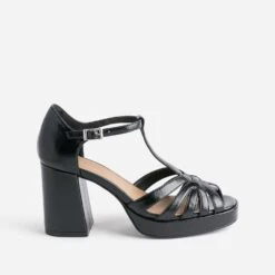 Sandale Noire à Talon