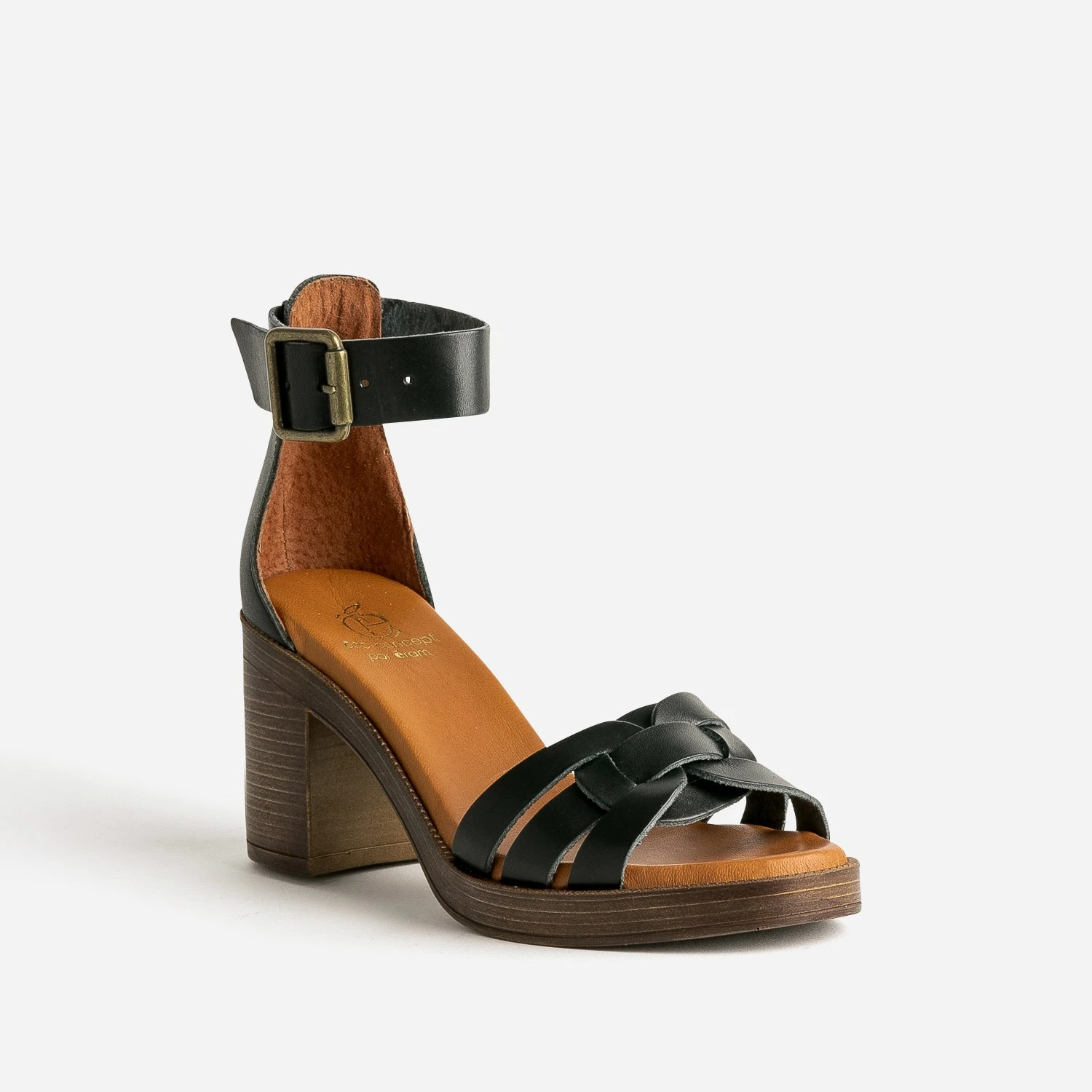 Sandale Noire éco-conçue En Cuir 4 Sandale Noire éco-conçue En Cuir – Image 2