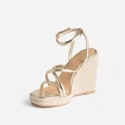 Sandale Compensée TEXTO Dorée -Boutique Caprice WWWERM 10386420029 2