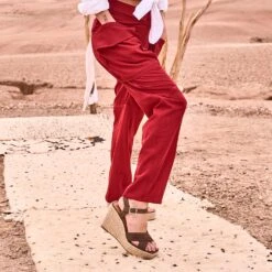 Sandale Compensée TEXTO Kaki Suédée -Boutique Caprice WWWERM 10386420030 8