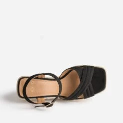 Sandale Compensée TEXTO Noire Suédée -Boutique Caprice WWWERM 10386420041 4