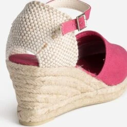 Espadrille Compensée Framboise éco-conçue En Toile -Boutique Caprice WWWERM 10386420095 5