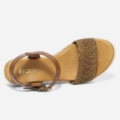 Sandale Cognac En Cuir Avec Bride Tressée -Boutique Caprice WWWERM 10386420500 3