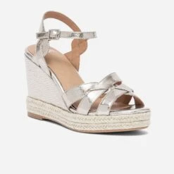 Sandale Compensée Dorée-cuivrée Effet Python -Boutique Caprice WWWERM 10386420589 1