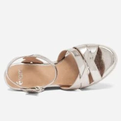 Sandale Compensée Dorée-cuivrée Effet Python -Boutique Caprice WWWERM 10386420589 3