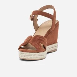 Sandale Compensée TEXTO Rouille Suédée -Boutique Caprice WWWERM 10386420595 2