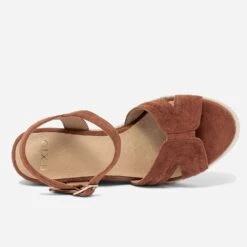 Sandale Compensée TEXTO Rouille Suédée -Boutique Caprice WWWERM 10386420595 3