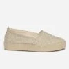 Espadrille Beige Pailleté Or En Toile 2 Espadrille Beige Pailleté Or En Toile -Boutique Caprice WWWERM 10388500071 0