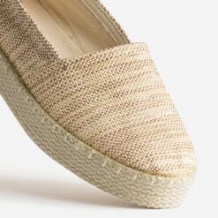 Espadrille Beige Textile Tressé Rayé -Boutique Caprice WWWERM 10388500073 5