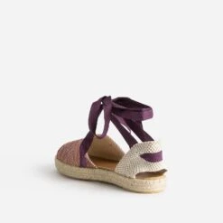 Espadrille Violet, Corail, Blanc En Textile -Boutique Caprice WWWERM 10388500074 3