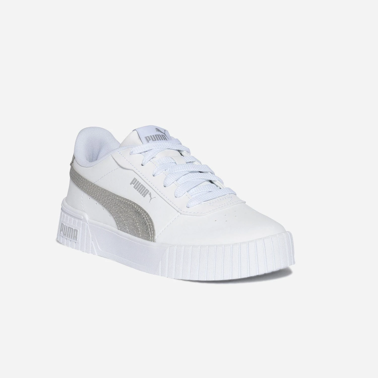 Tennis PUMA Blanche Et Grise à Plateforme 5 Tennis PUMA Blanche Et Grise à Plateforme – Image 3