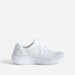 Tennis SKECHERS Gris Clair Pailletée Effet Mesh