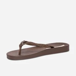 Tong IPANEMA Marron à Brides Pailletées -Boutique Caprice WWWERM 10888550102 2