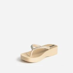 Tong Compensée IPANEMA Beige Détails Argent -Boutique Caprice WWWERM 10888550127 2