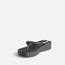 Tong Compensée IPANEMA Noir à Bride Pailletée -Boutique Caprice WWWERM 10888550128 2